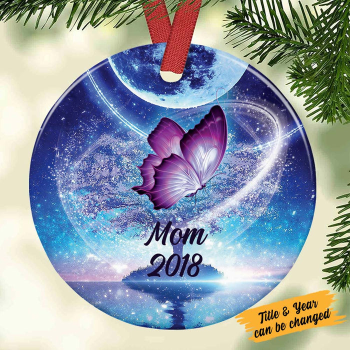 Personalized Butterfly Memo Circle Ornament OB81 87O36 1