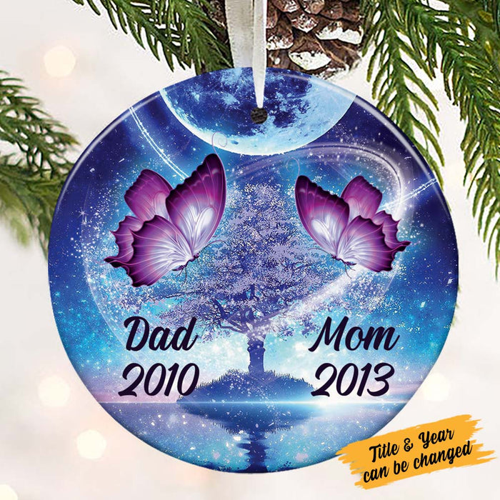 Personalized Butterfly Memo Circle Ornament OB81 87O36 1