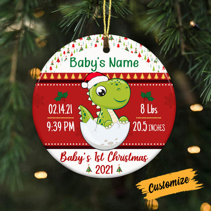 Personalized Baby First Christmas Circle Ornament OB82 87O53 1