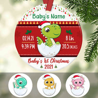 Personalized Baby First Christmas Circle Ornament OB82 87O53 thumb 1