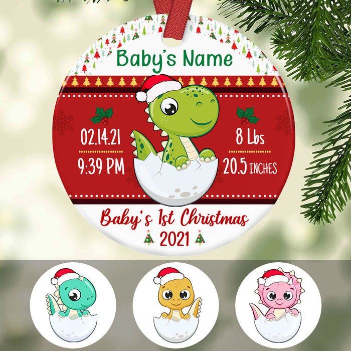 Personalized Baby First Christmas Circle Ornament OB82 87O53 1
