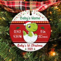 Personalized Baby First Christmas Circle Ornament OB82 87O53 thumb 1