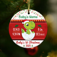 Personalized Baby First Christmas Circle Ornament OB82 87O53 thumb 1