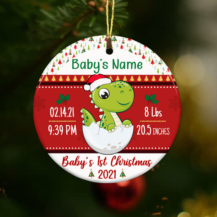 Personalized Baby First Christmas Circle Ornament OB82 87O53 1