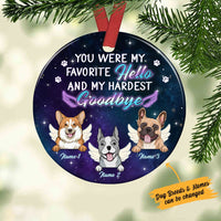 Personalized Dog Memo Circle Ornament OB81 95O36 thumb 1