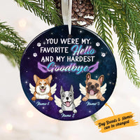 Personalized Dog Memo Circle Ornament OB81 95O36 thumb 1