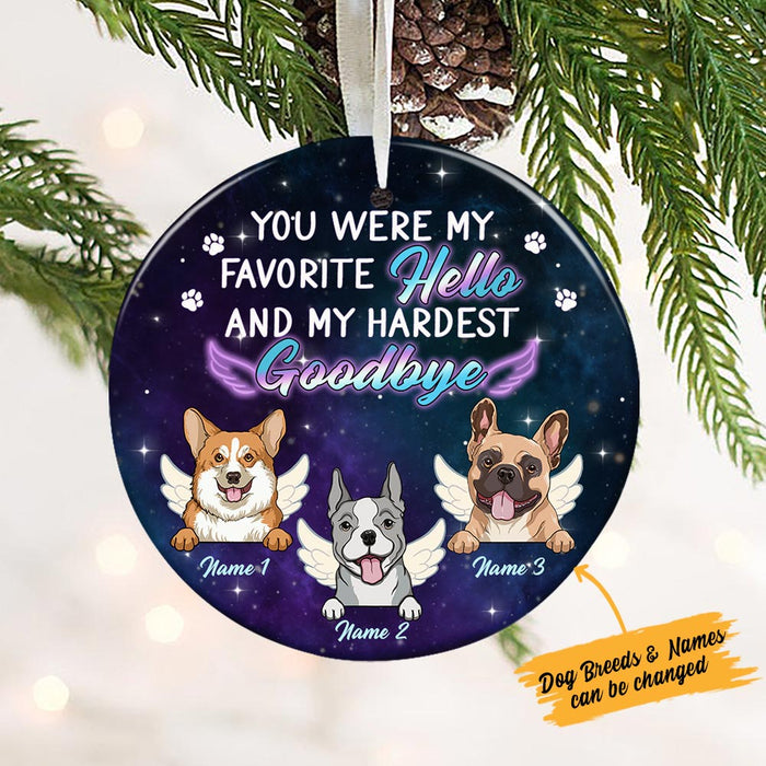 Personalized Dog Memo Circle Ornament OB81 95O36 1