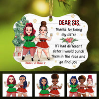 Personalized Sisters Christmas Benelux Ornament OB85 30O34 thumb 1