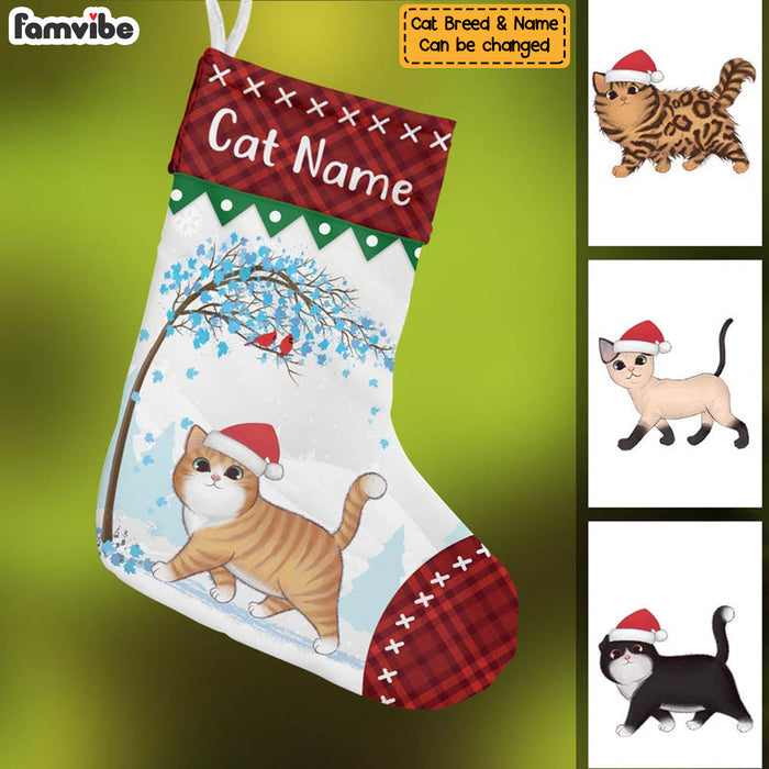 Personalized Cat Christmas Stocking OB91 85O57 1
