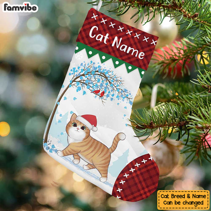 Personalized Cat Christmas Stocking OB91 85O57 1