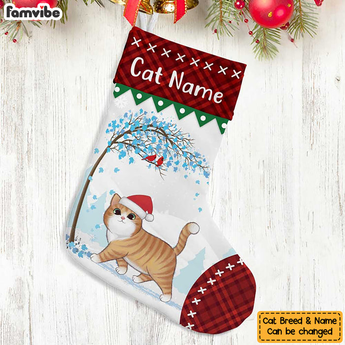 Personalized Cat Christmas Stocking OB91 85O57 1