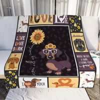 Dachshund Dog Fleece Blanket AU0603 95O47 thumb 1