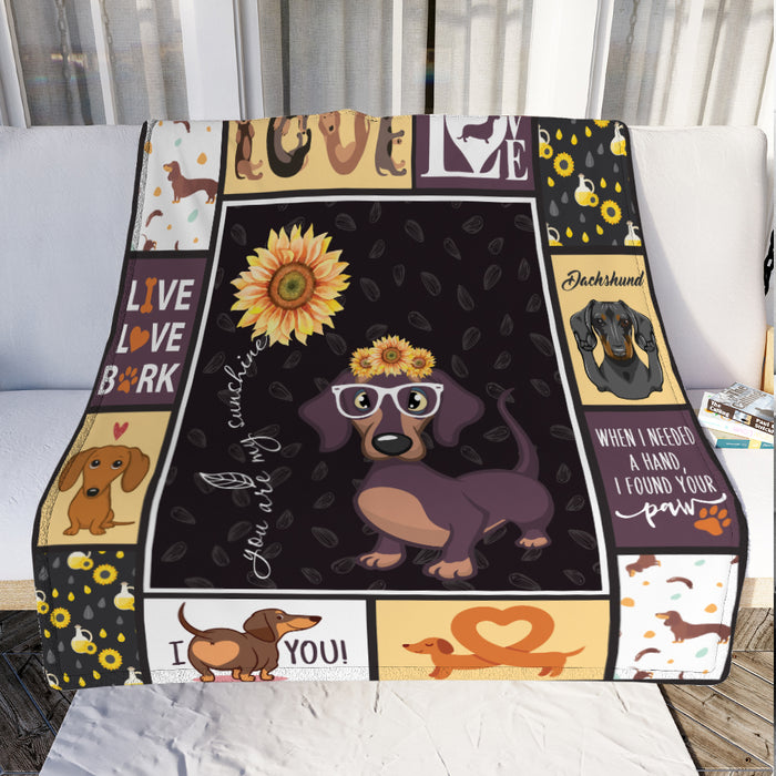 Dachshund Dog Fleece Blanket AU0603 95O47 1