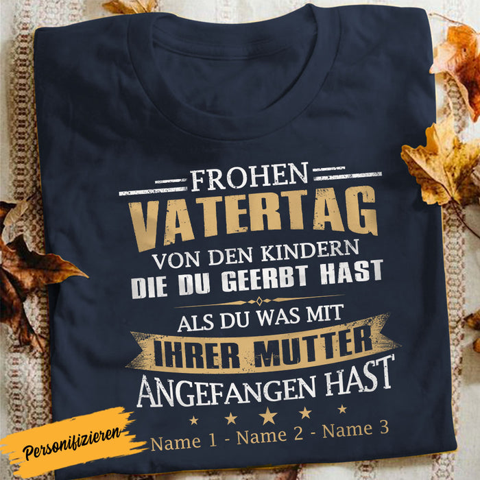 Personalized Step Dad German Stiefvater  T Shirt AP145 95O58 1