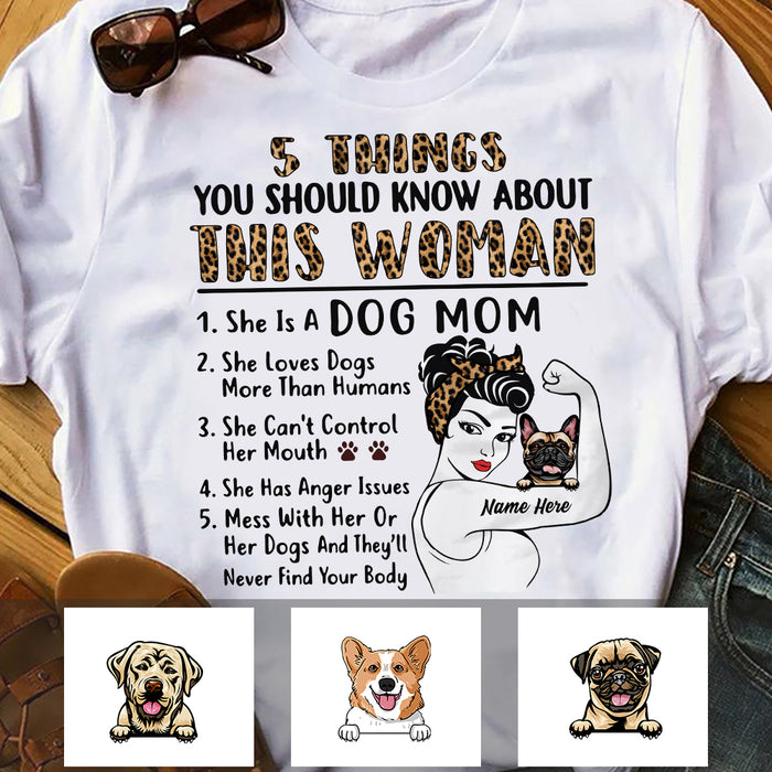 Personalized About This Dog Mom T Shirt OB171 85O34 1