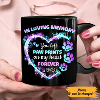 Personalized You Left Paw Prints on My Heart Dog Memorial Mug MR224 67O47 thumb 1