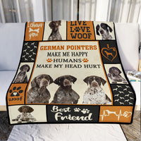 German Shorthaired Pointer Dog Fleece Blanket MR0602 69O49 thumb 1