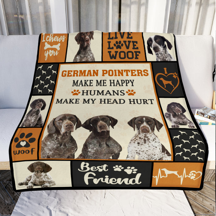 German Shorthaired Pointer Dog Fleece Blanket MR0602 69O49 1