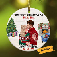 Personalized Couple Christmas Circle Ornament OB93 30O58 thumb 1