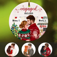 Personalized Couple Christmas Circle Ornament OB94 95O57 thumb 1