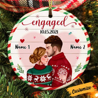 Personalized Couple Christmas Circle Ornament OB94 95O57 thumb 1