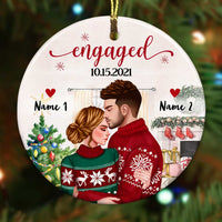 Personalized Couple Christmas Circle Ornament OB94 95O57 thumb 1
