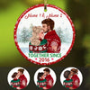 Personalized Couple Christmas Together Since Circle Ornament OB91 87O34 1