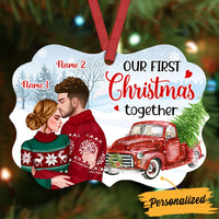Peronalized  Couple Red Truck Christmas Benelux Ornament OB111 85O36 thumb 1