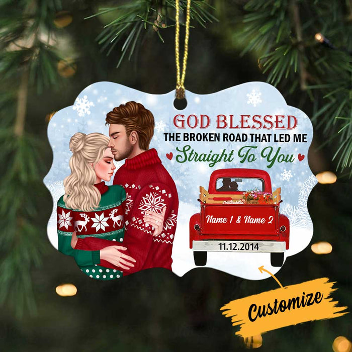 Personalized Christmas Couple Benelux Ornament OB111 26O34 1