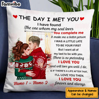 Personalized Christmas Couple Pillow OB112 26O47 (Insert Included) thumb 1