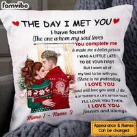 Personalized Christmas Couple Pillow OB112 26O47 (Insert Included) thumb 1