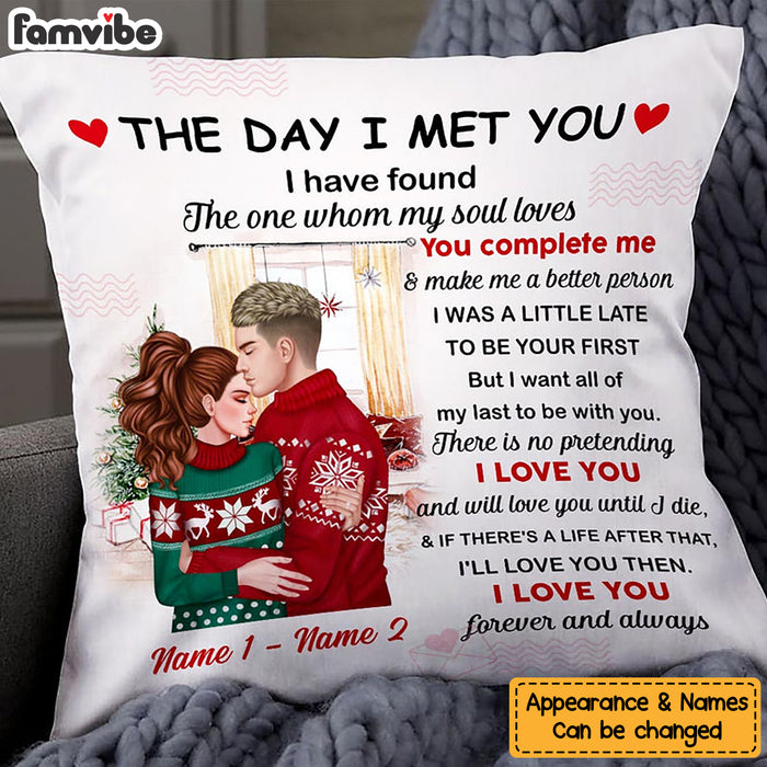 Personalized Christmas Couple Pillow OB112 26O47 (Insert Included) 1