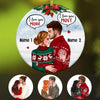 Personalized Couple Christmas Circle Ornament OB112 30O57 thumb 1