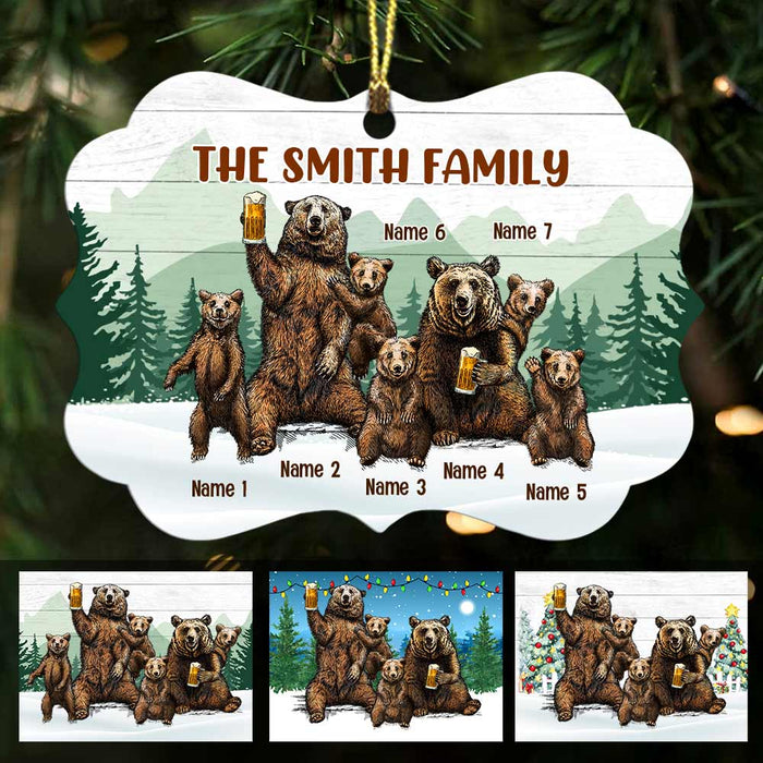 Personalized Bear Family Christmas Benelux Ornament OB111 95O47 1