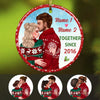 Personalized Couple Christmas Together Since Circle Ornament OB113 87O34 thumb 1