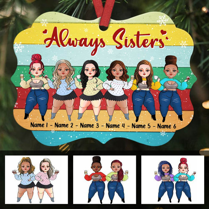 Personalized Sisters Friends Christmas Benelux Ornament OB131 95O36 1