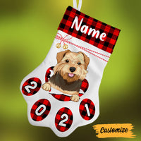Personalized Dog Merry Christmas Paw Stocking OB133 95O47 thumb 1