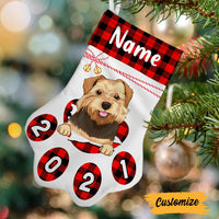 Personalized Dog Merry Christmas Paw Stocking OB133 95O47 thumb 1