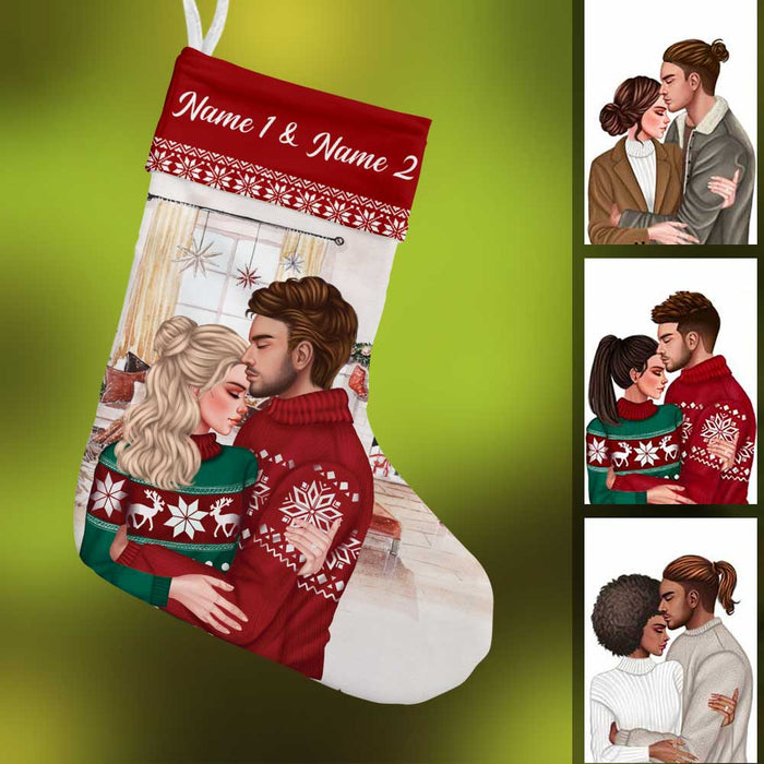 Personalized Christmas Couple Stocking OB131 26O34 1