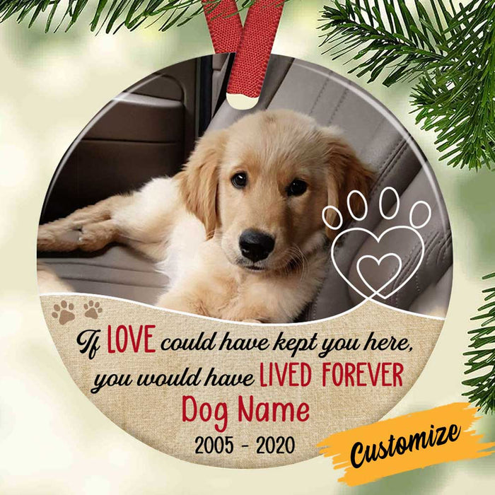 Personalized Dog Memo Forever Circle Ornament OB132 81O34 1