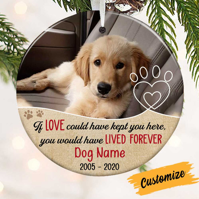 Personalized Dog Memo Forever Circle Ornament OB132 81O34 1