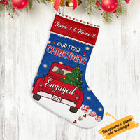 Personalized Couple Red Truck Christmas Stocking OB141 95O36 thumb 1