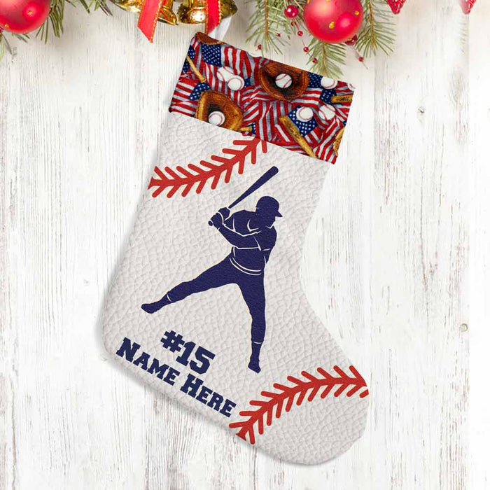 Personalized Baseball Player Stocking OB142 81O57 1