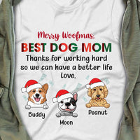 Personalized Dog Mom Thanks For Working Hard Christmas T Shirt OB142 85O34 thumb 1