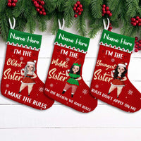 Personalized Sisters Christmas Stocking OB133 30O58 thumb 1