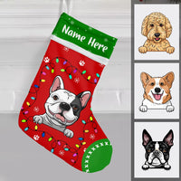 Personalized Dog Christmas Light Stocking OB146 81O47 thumb 1