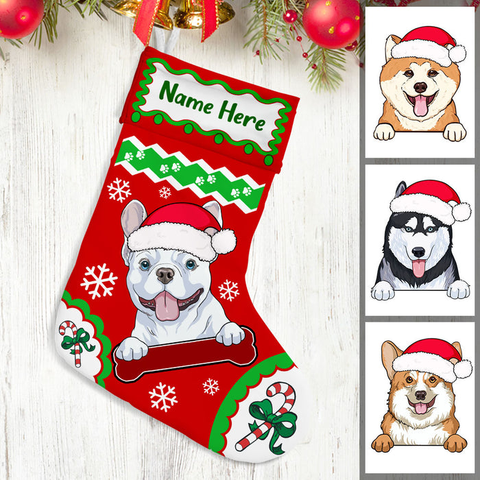 Personalized Dog Christmas Stocking OB133 87O53 1