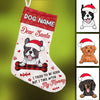 Personalized Christmas Dog Dear Santa Stocking OB143 26O57 1