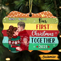 Personalized Christmas Couple MDF Benelux Ornament OB151 26O47 thumb 1