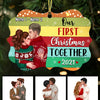 Personalized Christmas Couple MDF Benelux Ornament OB151 26O47 1